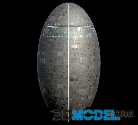 Space Station The Egg Spaceship Motherhsip (PBR)