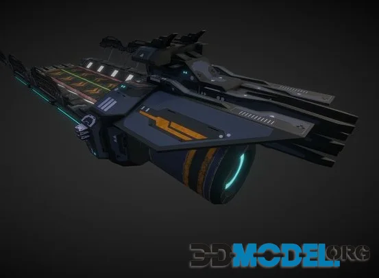 Spaceship Low Poly (PBR)