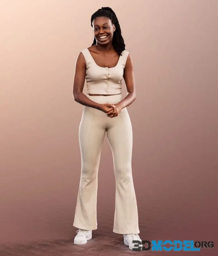 Standing Black Woman Laughing (PBR)