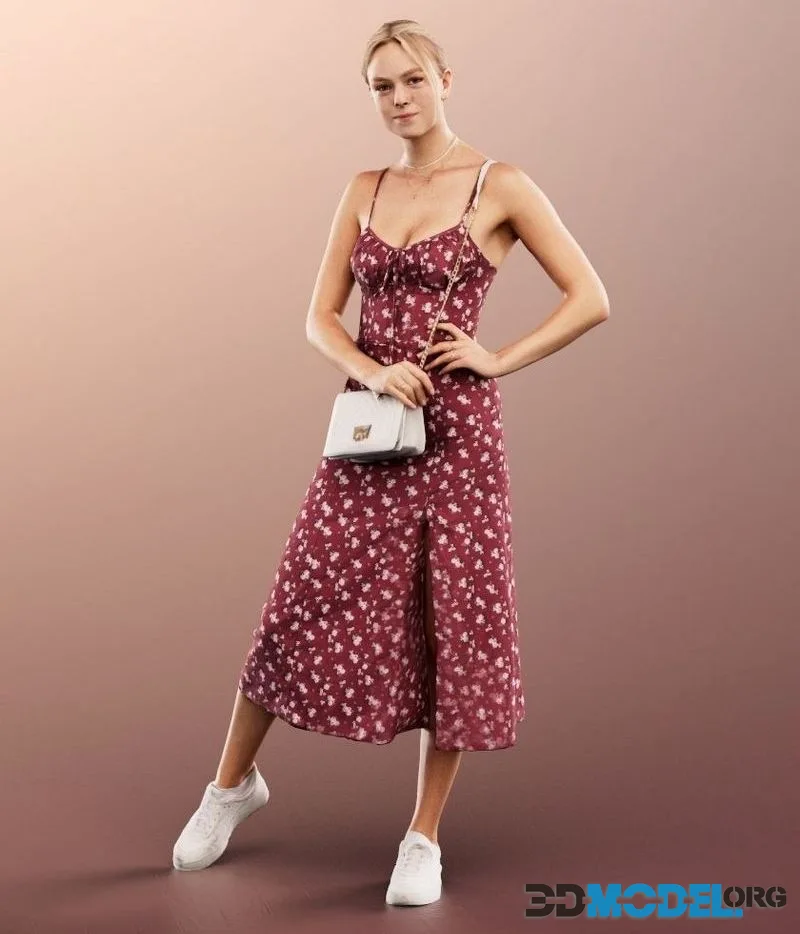Standing Elegant Woman In Long Dress (PBR)
