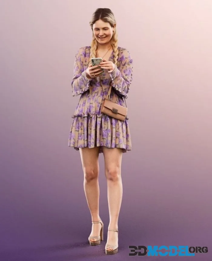 Standing Woman Checking Phone (PBR)