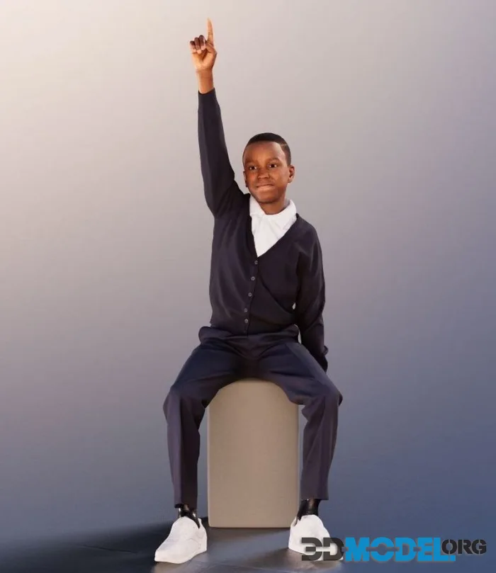 Student Sitting In School (PBR)