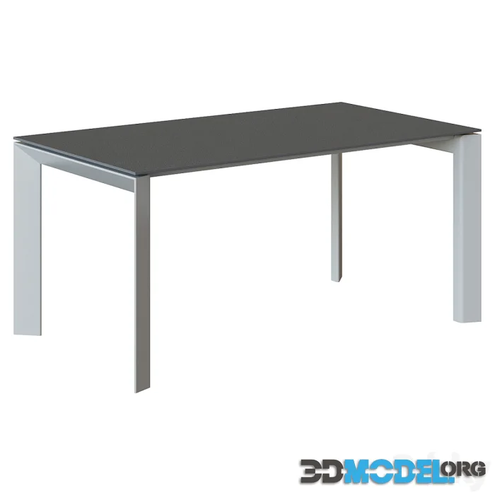 Table Atta 160 (220) x90 gray ceramic
