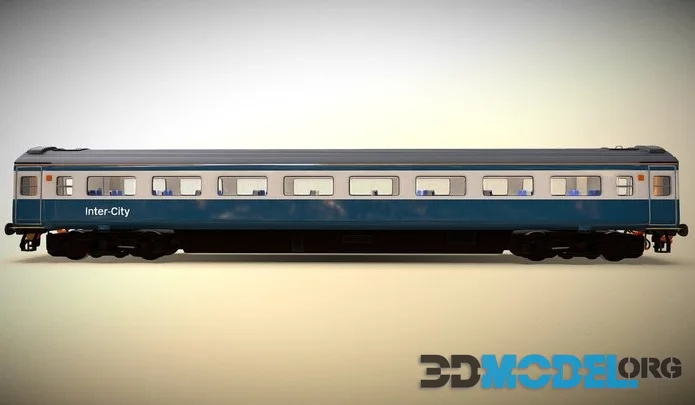 Train   Mark 3 Carriage Std Open Rail Blue (PBR)