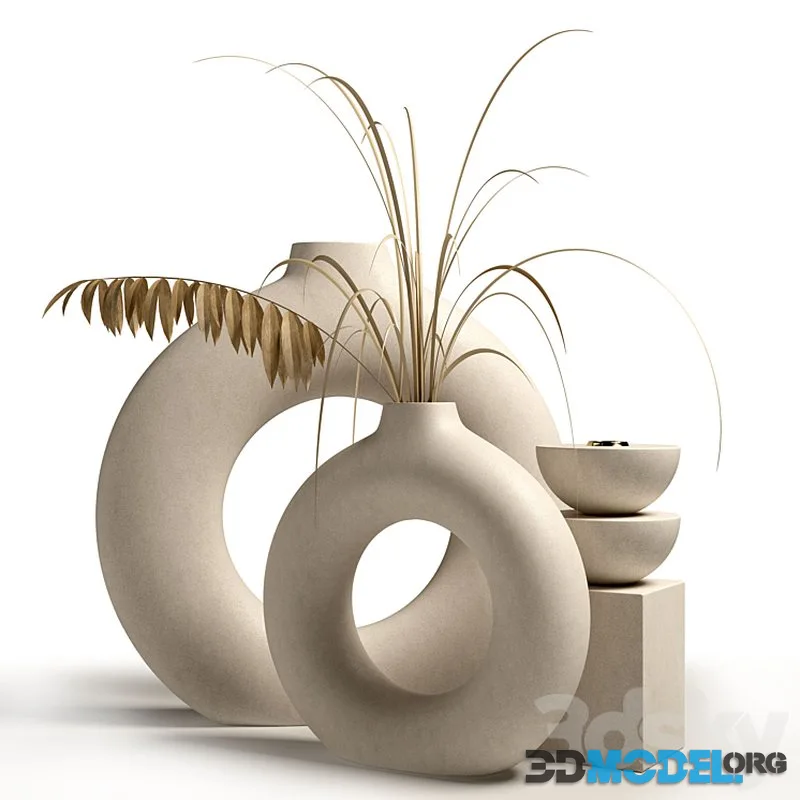 Vases with dried flowers H&M HOME