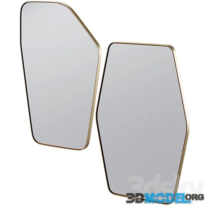 Wall Mirror Shape Brass by Kare Design