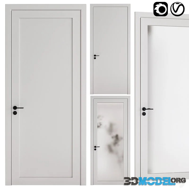 White classic minimalist doors