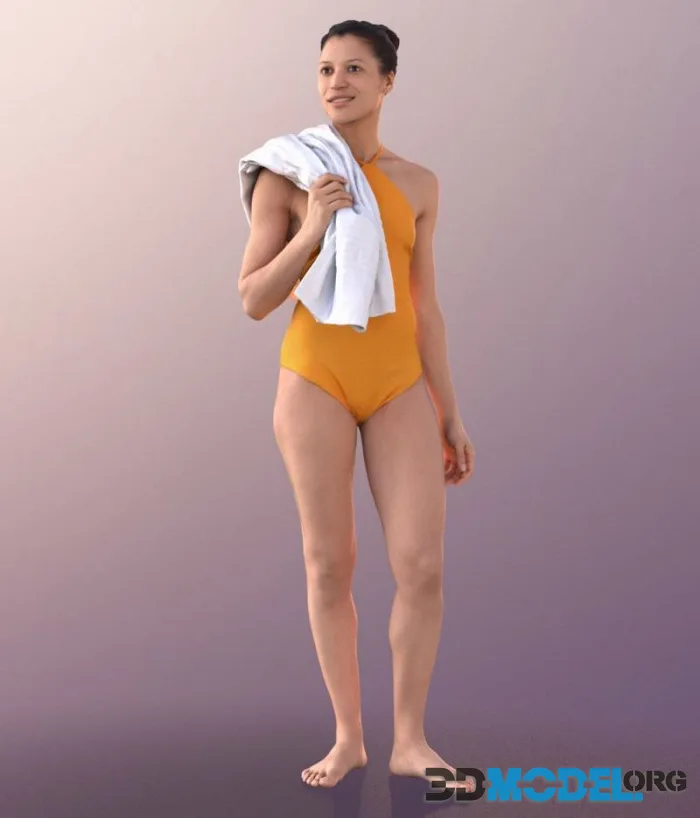 Woman In Bathingsuit With Towel (PBR)