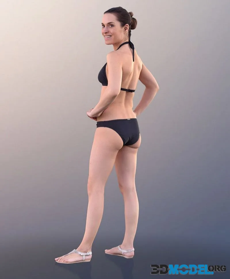 Woman In Bikini Standing Hands On Hips (PBR)