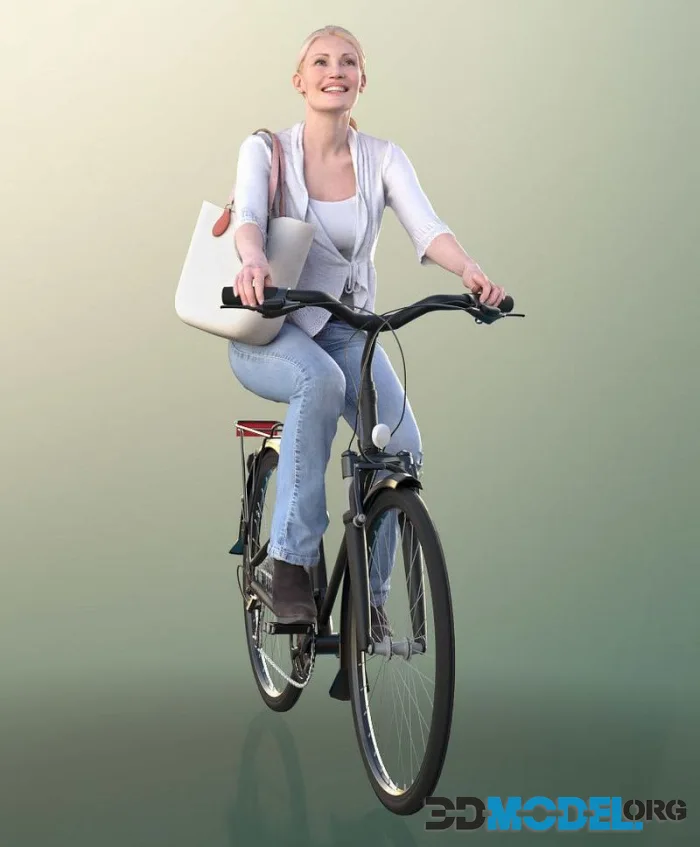 Woman Riding A Bike (PBR)