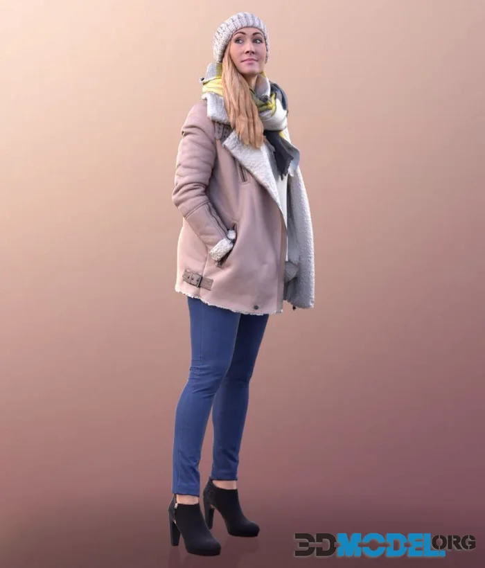 Woman Standing In Coat (PBR)