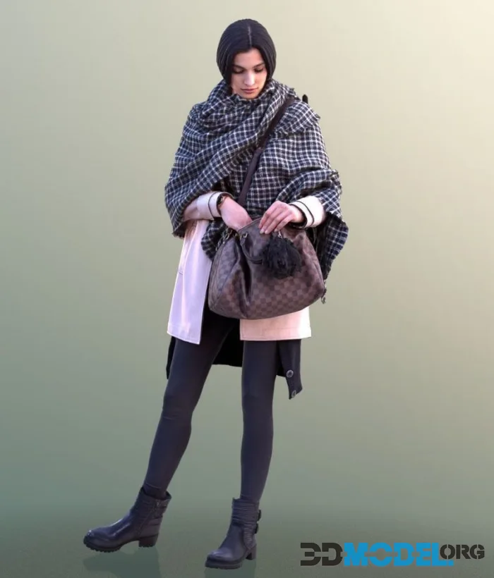Woman Standing Searching In Her Bag (PBR)