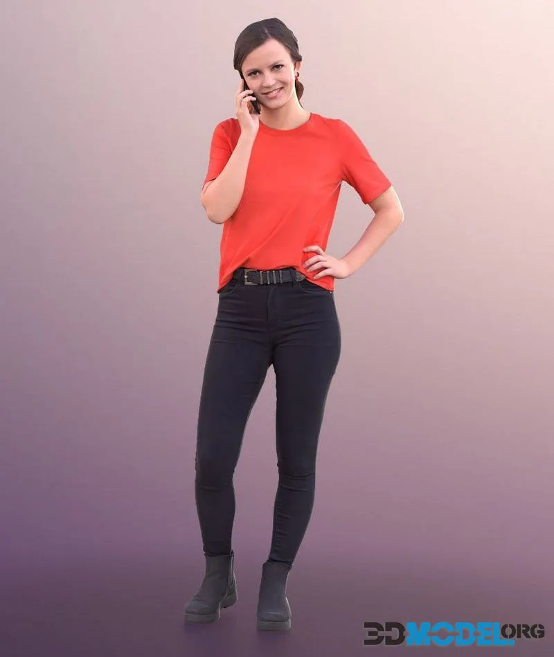 Woman Standing Talking On Phone (PBR)
