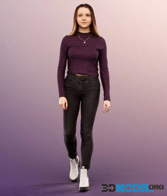 Young Casual Woman Walking (PBR)