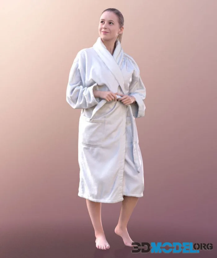 Young Woman With Bathrobe (PBR)