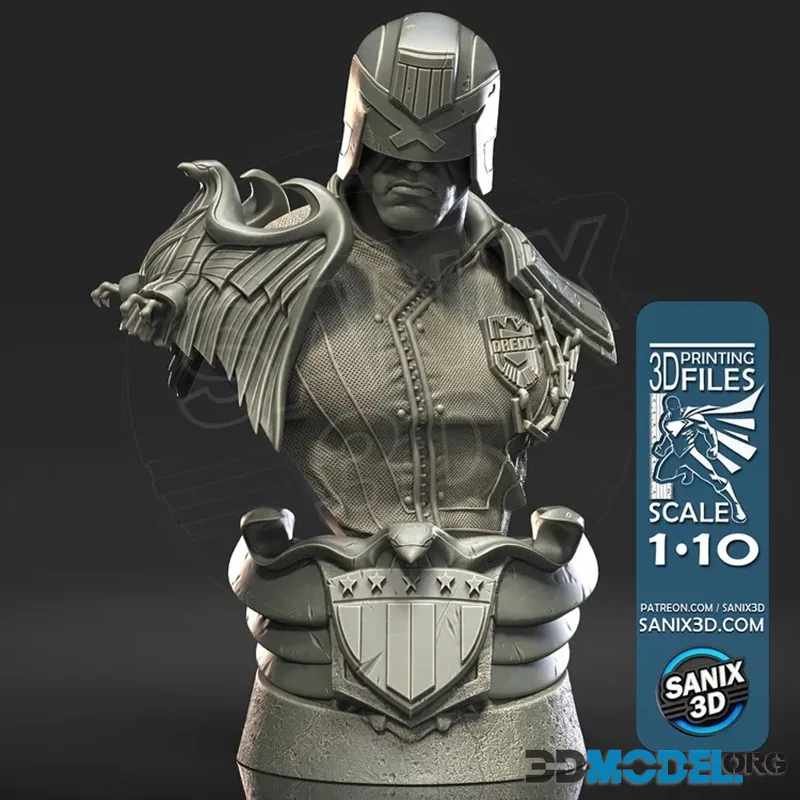 Sanix - Judge Dredd Bust – Printable