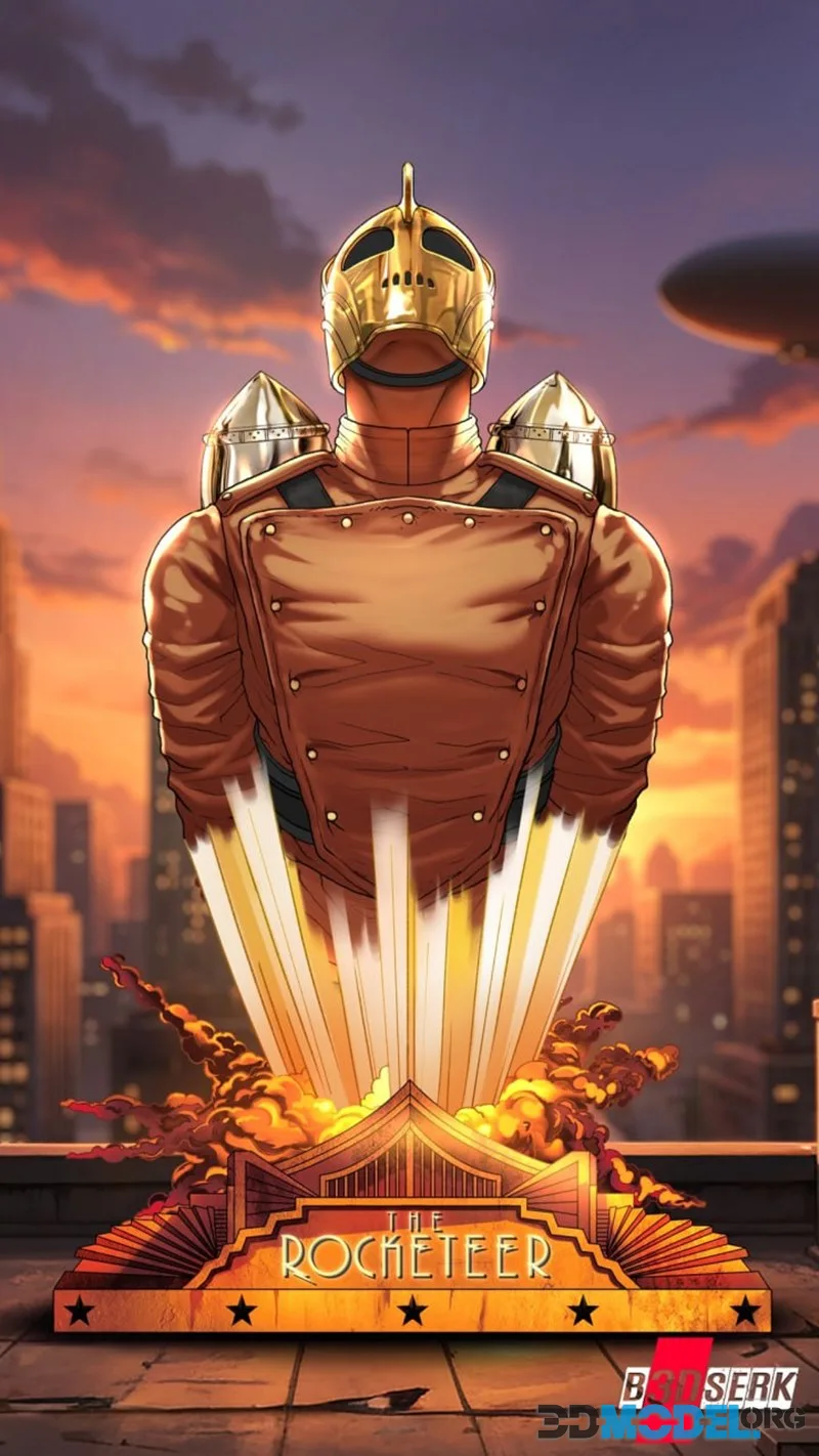 B3dserk - The Rocketeer Portrait Bust – Printable