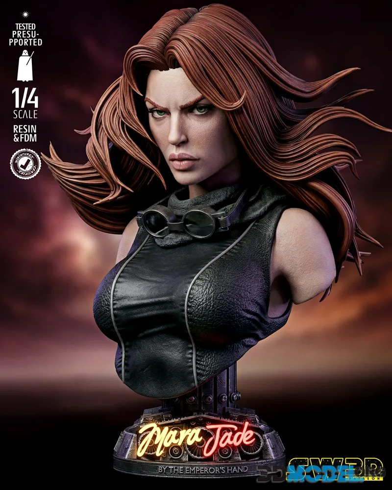 SW3D - Mara Jade Bust Portrait – Printable