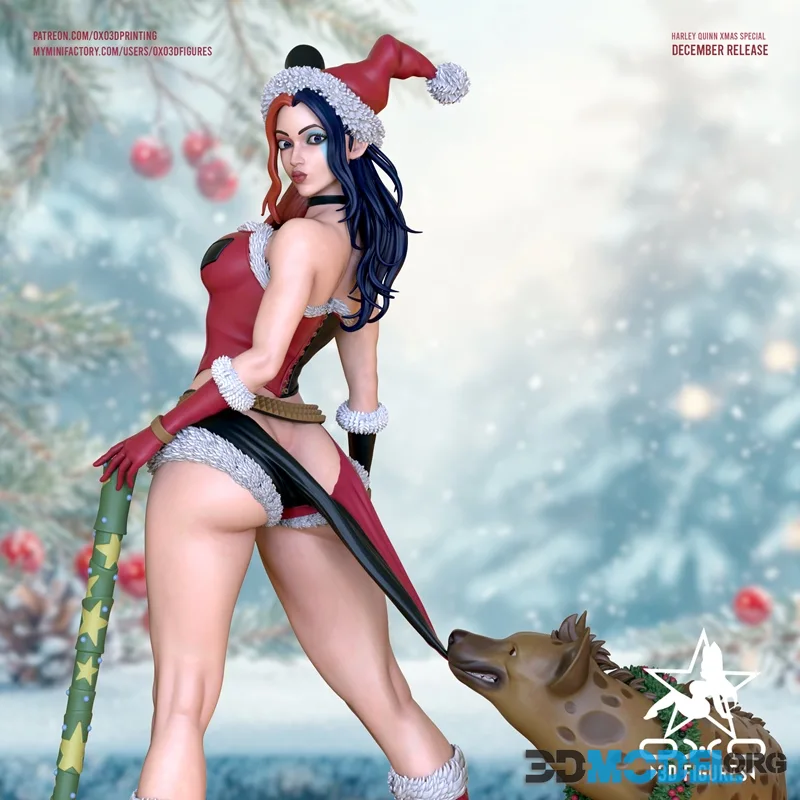 OXO3D Figures - Harley Quinn Xmas – Printable