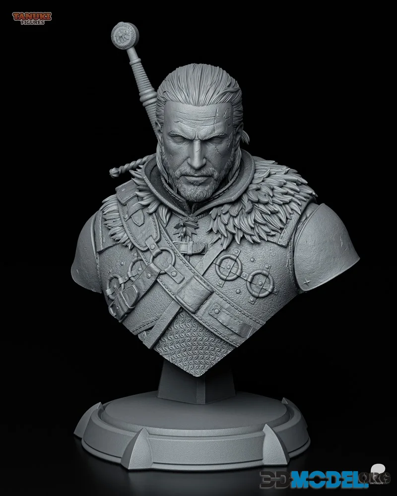 Tanuki Figures - Geralt - The Witcher 3 Bust – Printable