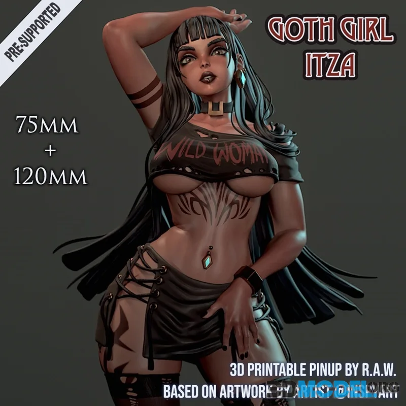 Ronin Arts Workshop - Goth Girl Itza – Printable
