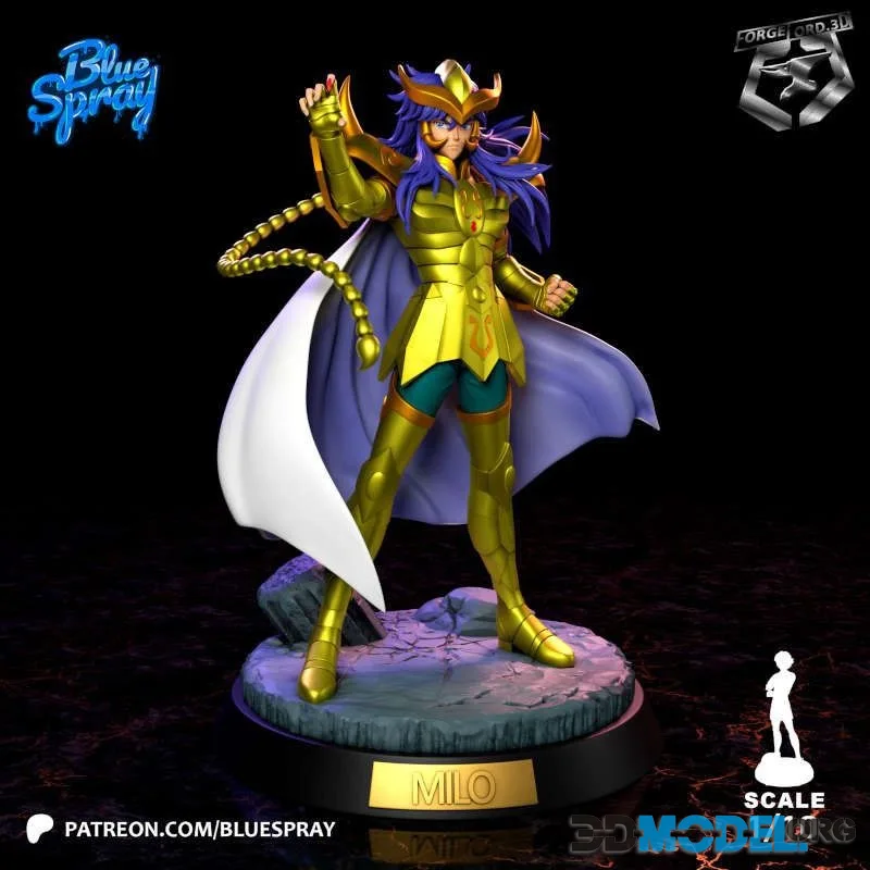 Blue Spray - Scorpio Milo - Saint Seiya – Printable