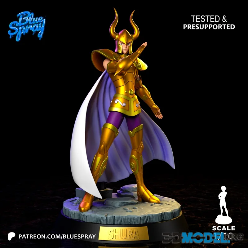 Blue Spray - Capricorn Shura - Saint Seiya – Printable