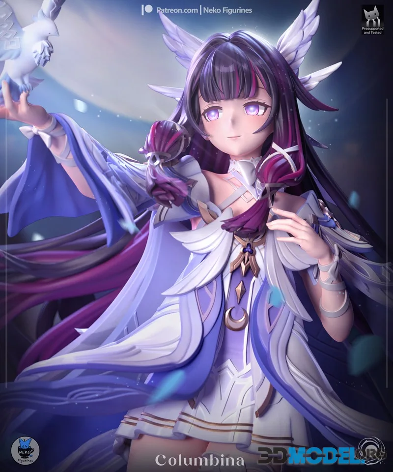 Neko Figurines - Genshin Impact - Columbina – Printable