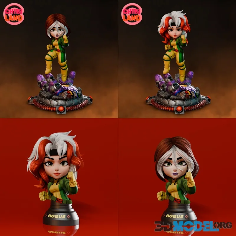 Rogue Chibi and Bust (Two Heads Evolution and 97) – Printable