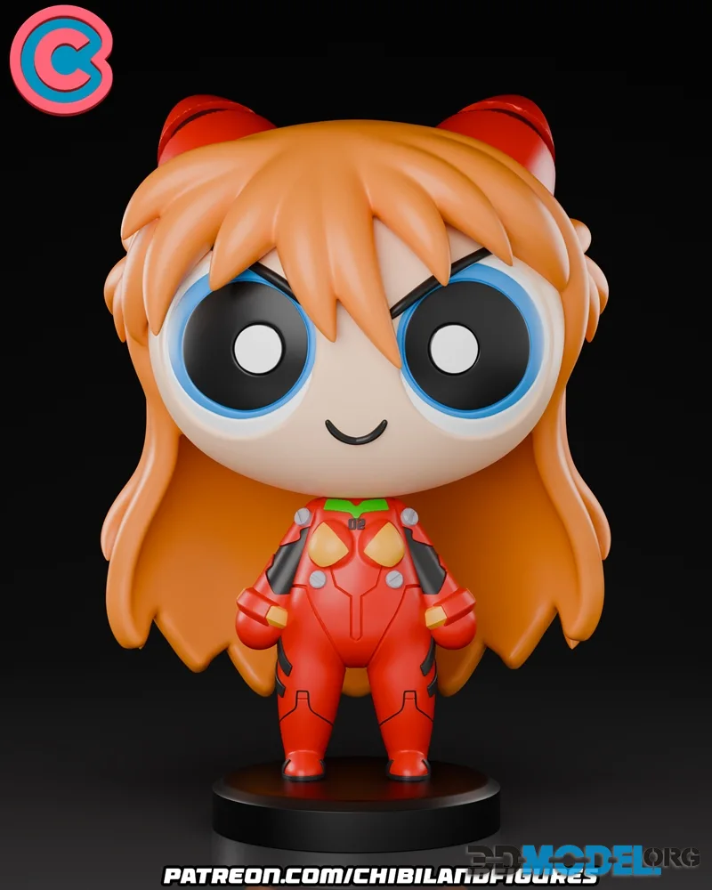 Chibi Land Figures - PowerPuff Girls - Asuka - Evangelion Chibi – Printable