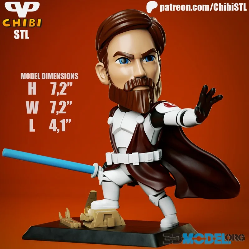 3DXM - General Kenobi Chibi – Printable