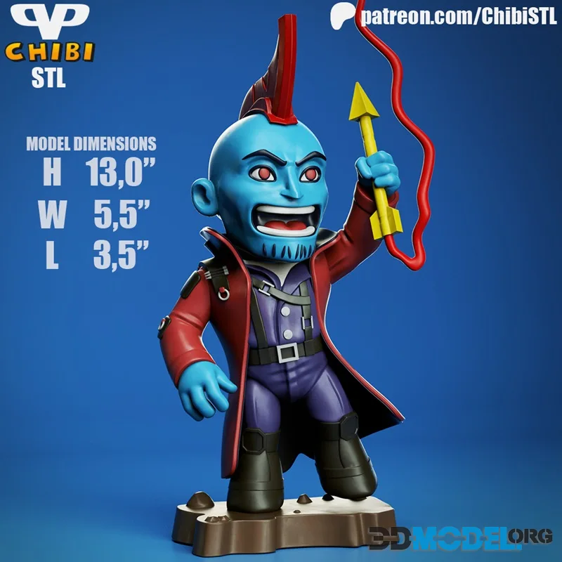 3DXM - Yondu Udonta Chibi – Printable