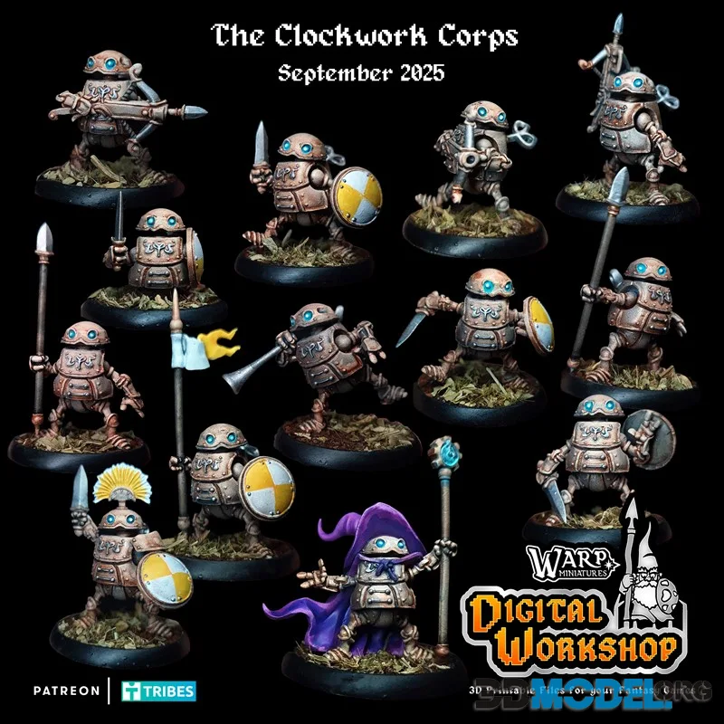 Warp Miniatures - The Clockwork Corps - Multi-Part Kit – Printable