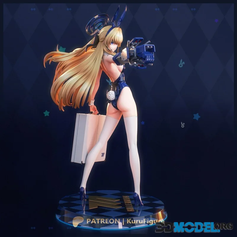 Kuru Figure - Blue Archive - Asuma Toki – Printable