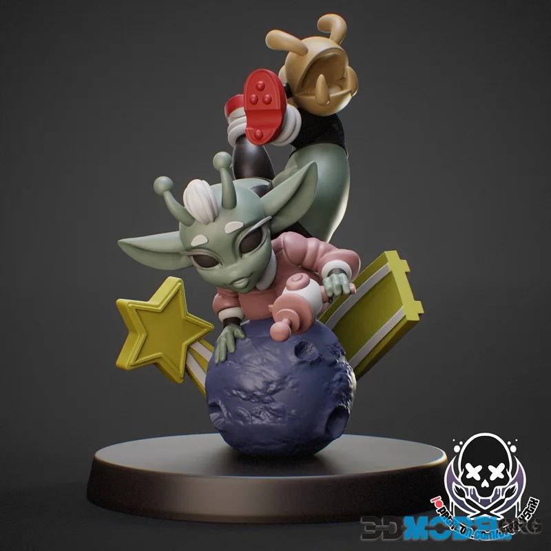 Jigglystix - Retro Alien Ranger Gobbo – Printable