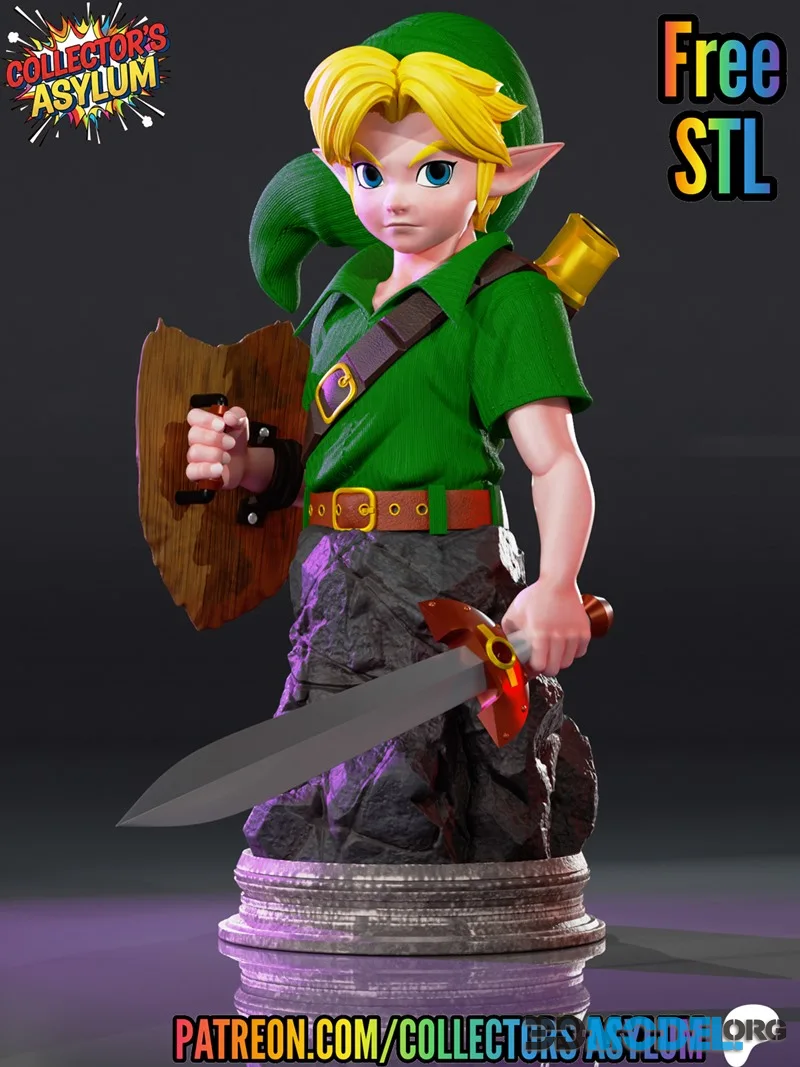 Young Link Bust – Printable