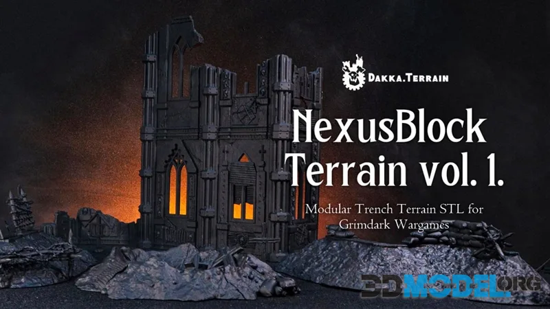 DakkaDakka - NexusBlock Terrain Vol. 1 - Modular Terrain – Printable