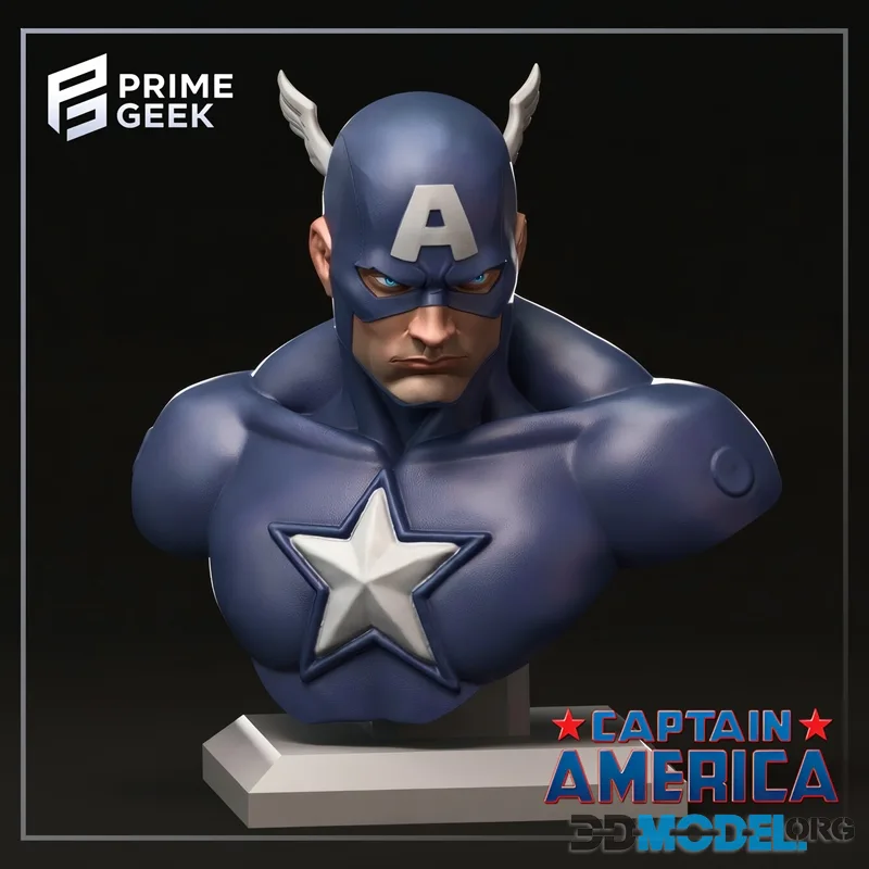 Prime Geek - Captain America Bust – Printable