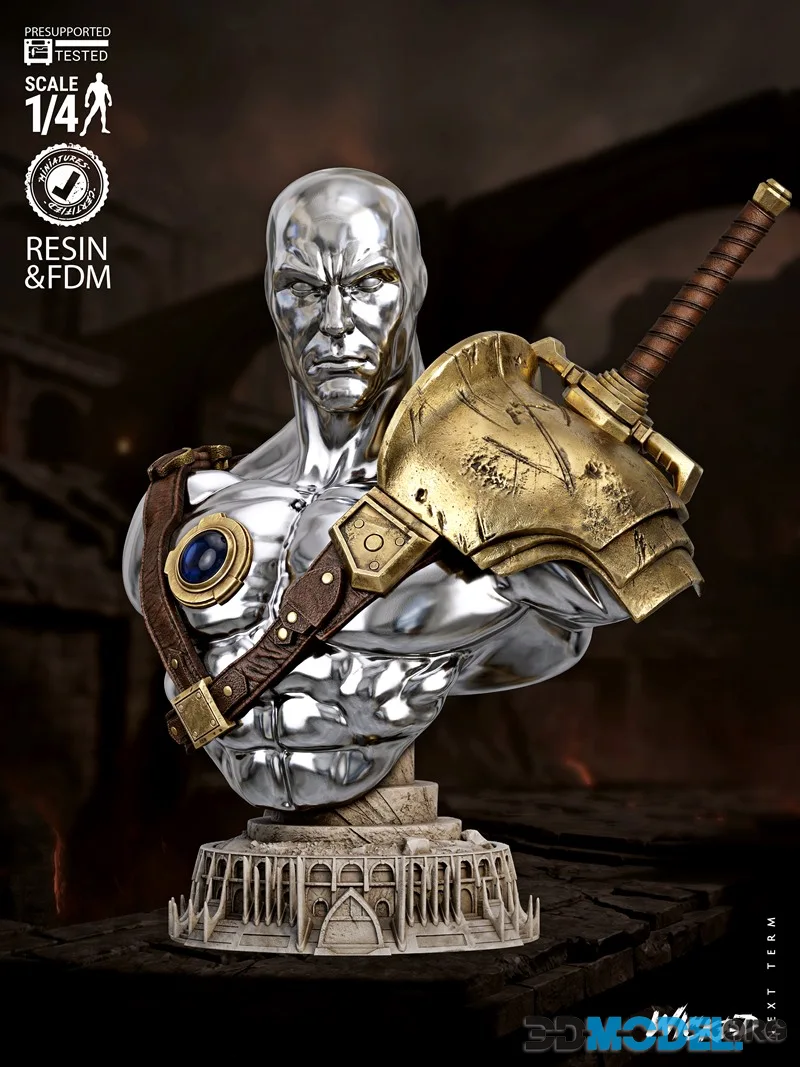 Wicked - Silver Surfer Portrait Bust – Printable