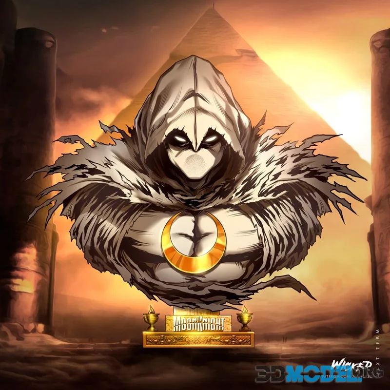 Wicked - Moon Knight Portrait Bust – Printable