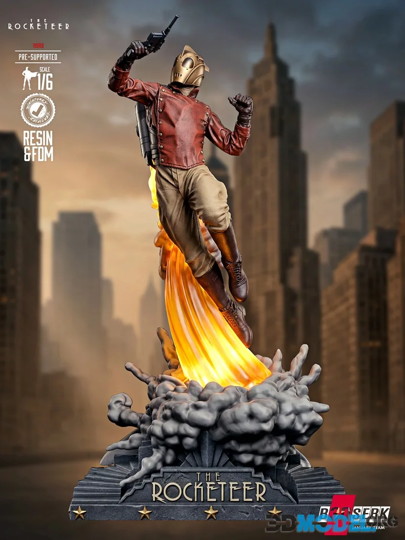 B3dserk - The Rocketeer Sculpture – Printable