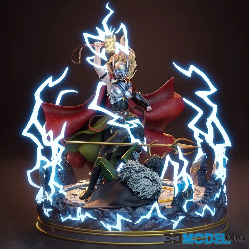 CA 3D Studios - Lady Thor – Printable