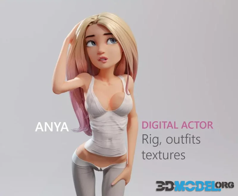 Anya Stylized Digital Actor (PBR)