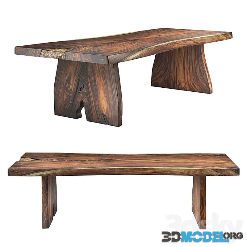 Arka Living – Houston Live Edge Solid Wood Table