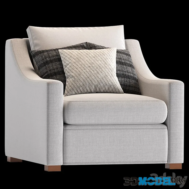 Armchair Belgian classic slope arm