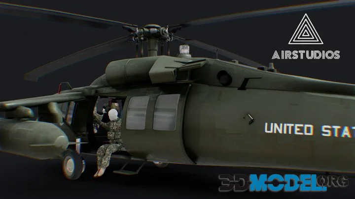 Black Hawk Helicopter With Pilots (PBR)