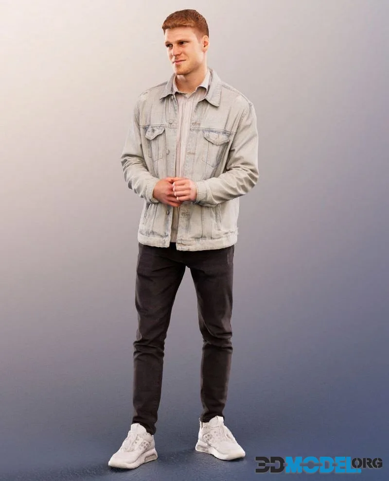 Casual Man Standing low-poly (PBR)