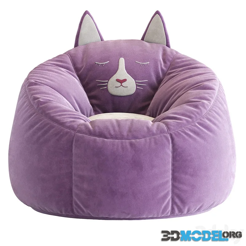 Character Bean Bag Chair Black Cat