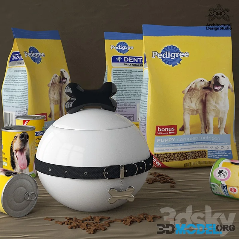 Container for storing dog food