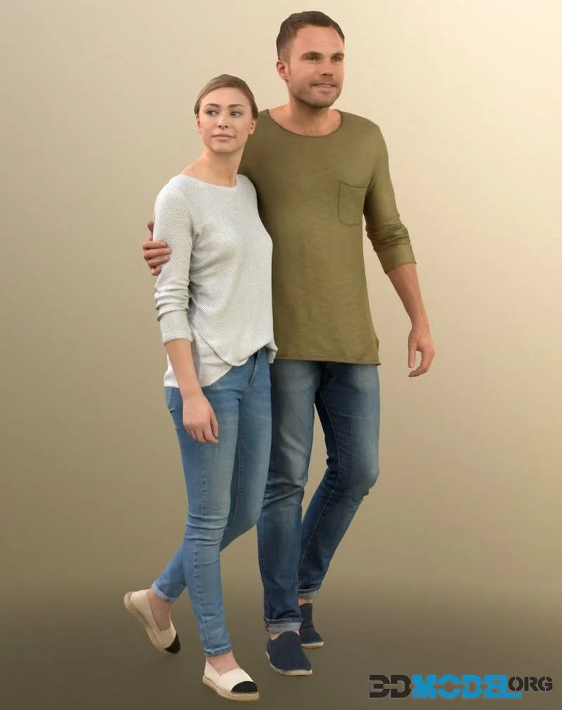 Couple People Man Woman Casual Love (PBR)